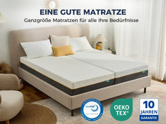Gute Matratze mit CertiPUR & OEKO-TEX Zertifikat, 10 Jahre Garantie, für erholsamen Schlaf